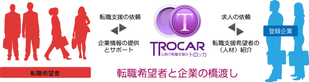 転職希望者と企業の橋渡しをします